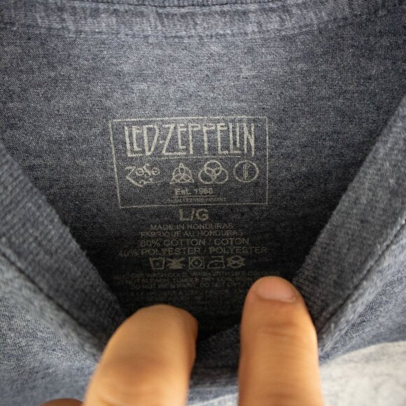 Led Zeppelin 1977 Los Angeles Reprint Tee Mens Large - Picture 4 of 8